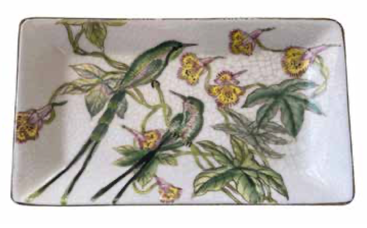 Small Rectangular Les Hirondelles Plate