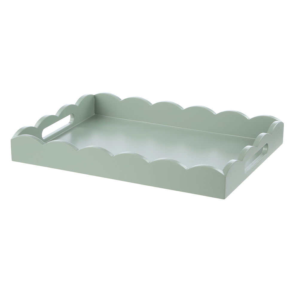 Thumbnail: DOLLY RECTANGULAR TRAY LARGE SAGE 40X30X5CM