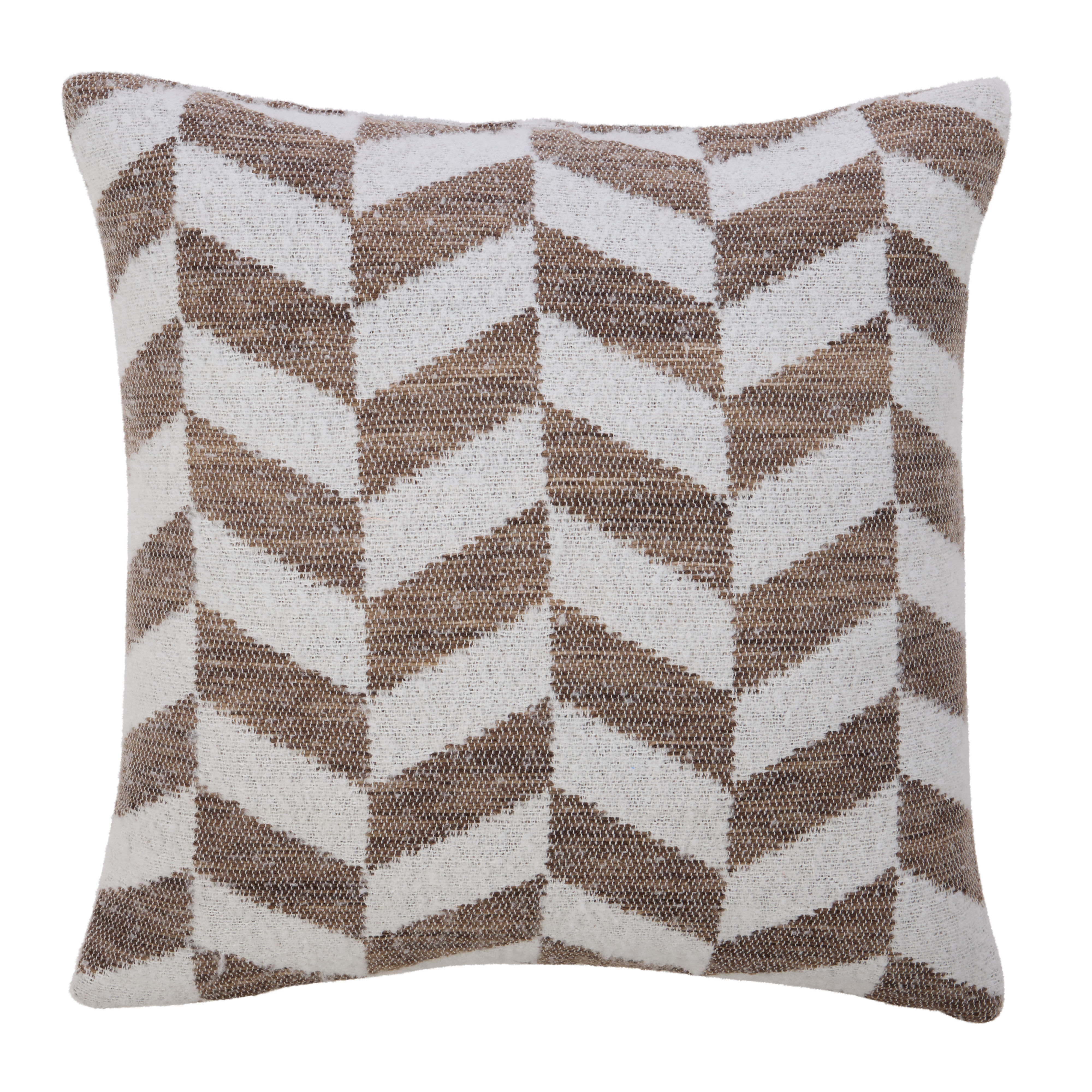 Kaden European Cushion Taupe & White