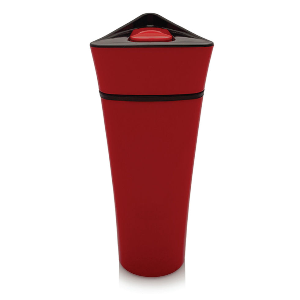 Thumbnail: 16 oz. Double Wall Plastic Travel Mugs with Triangular Lids