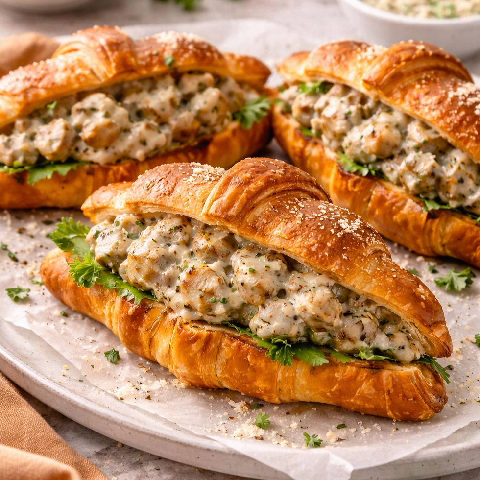 Mushroom Fish Ball Stuffed Croissant