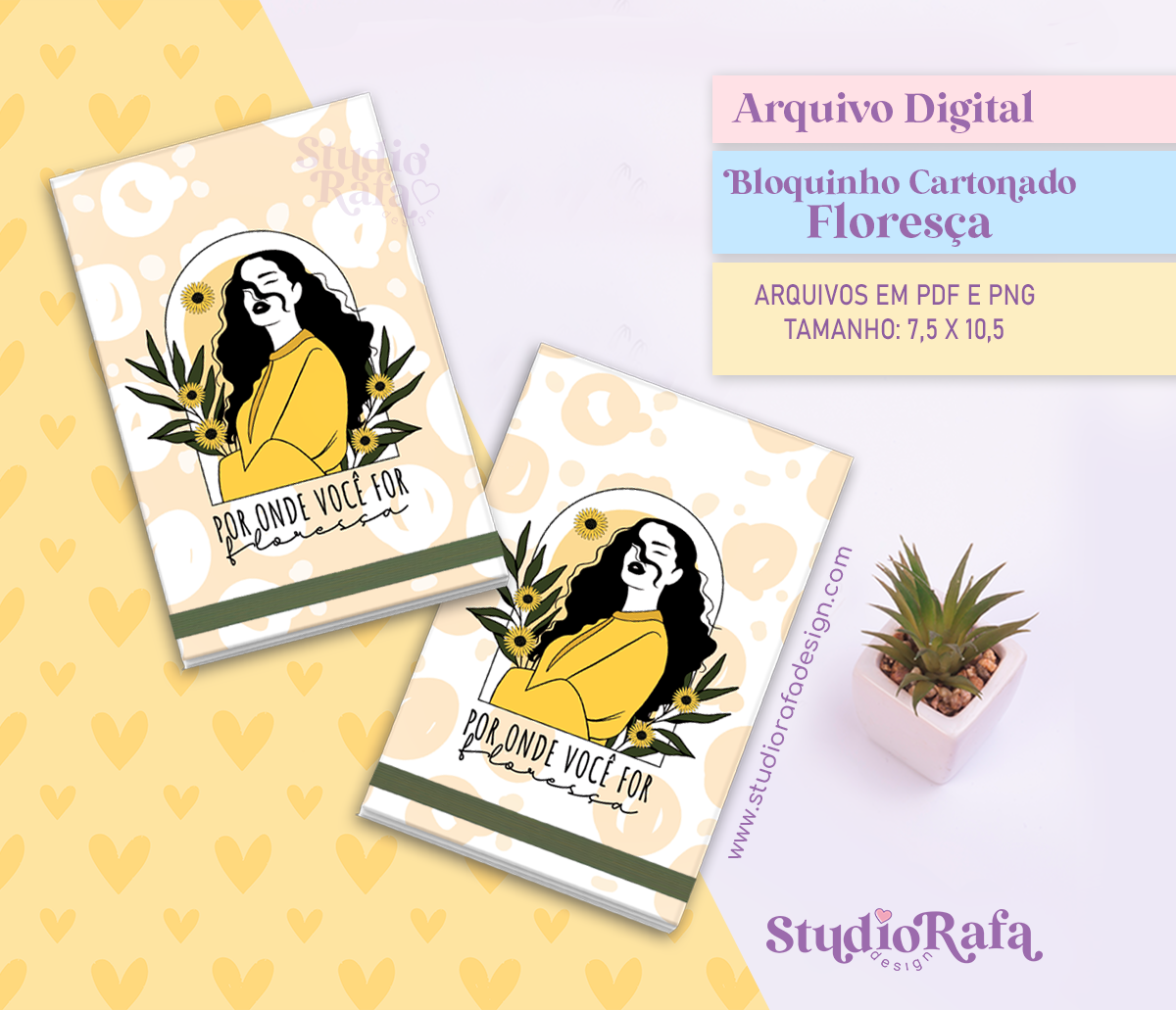 Bloquinho Cartonado Dia da Mulher (arquivo digital)