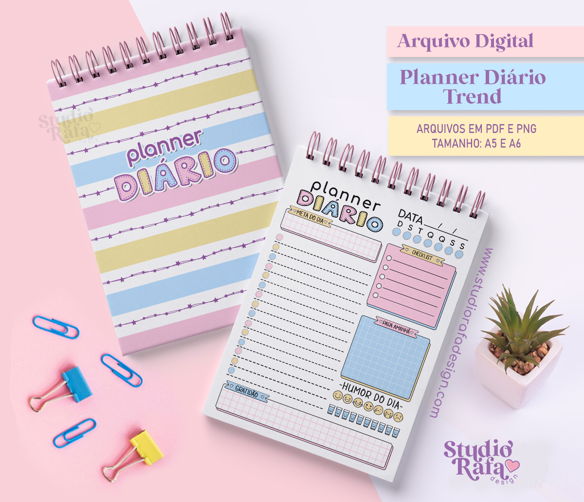Planner Diário Trend Colors #1 (arquivo digital)