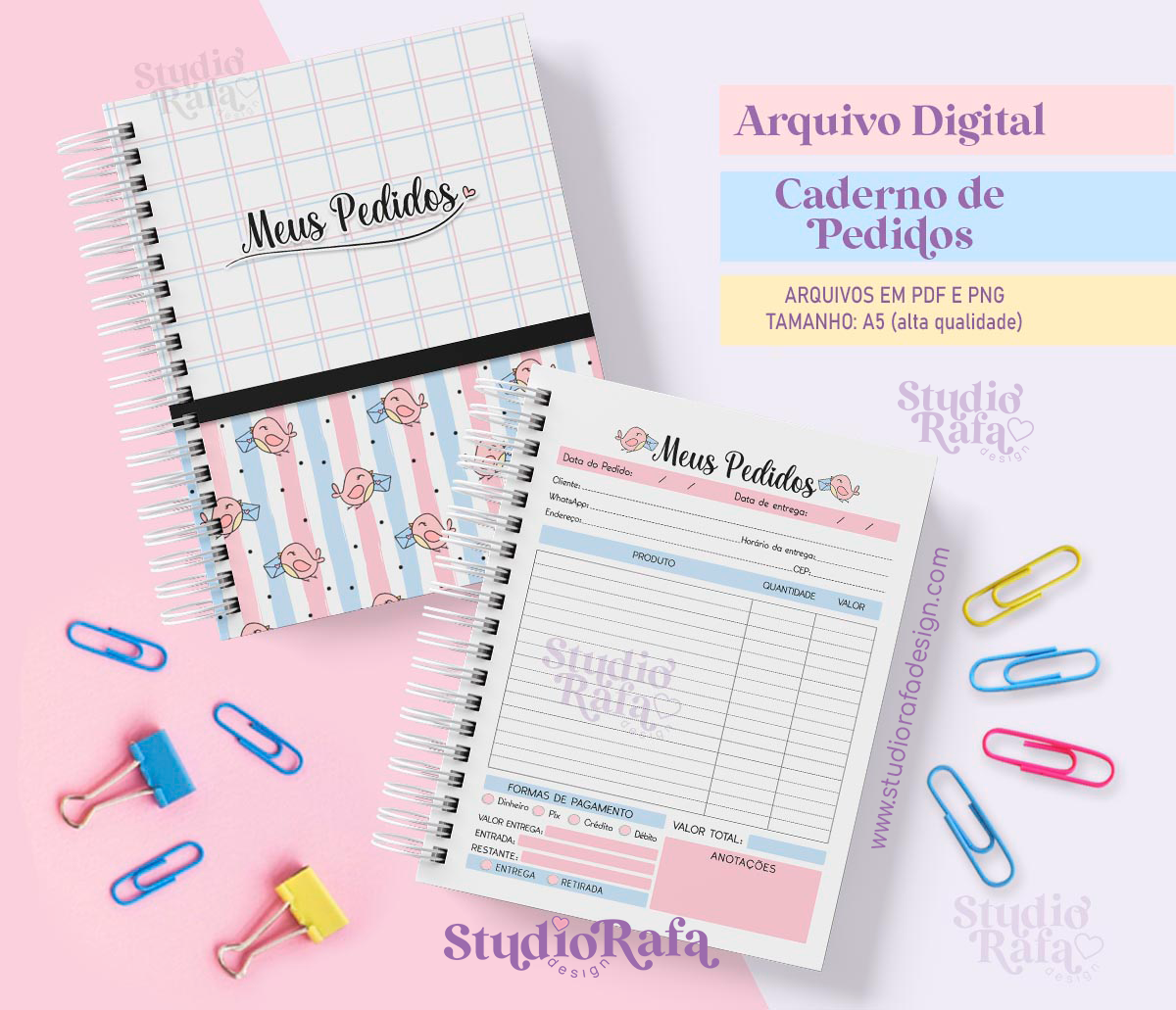 Caderno de Pedidos Permanente Cute #2 (arquivo digital)