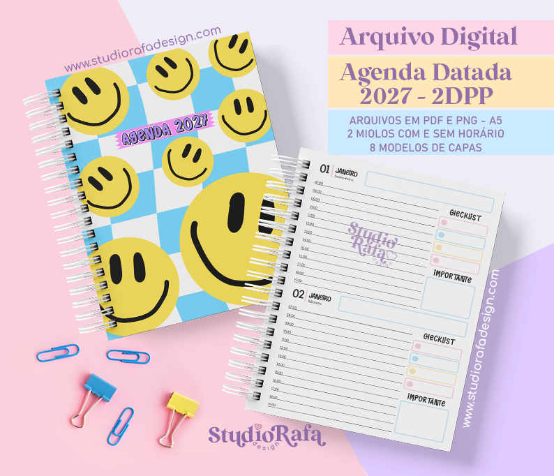 Agenda Datada 2027 Smile - 2DPP (arquivo digital)