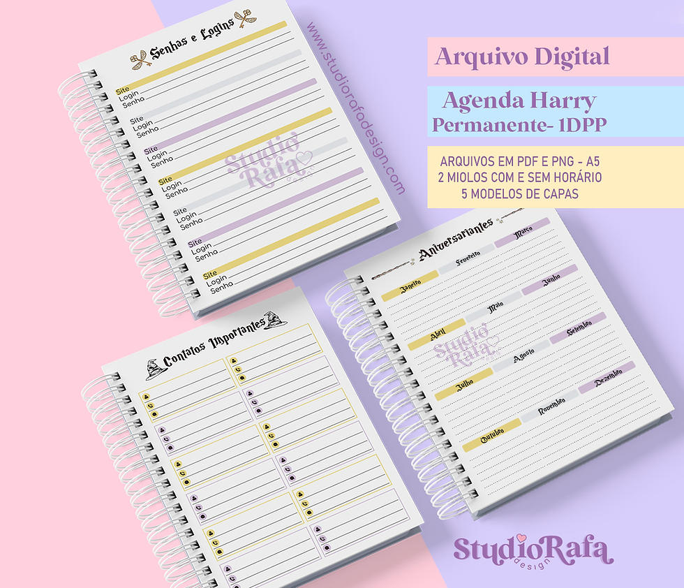 Miniatura: Agenda Permanente Harry Potter  - 1DPP (arquivo digital)