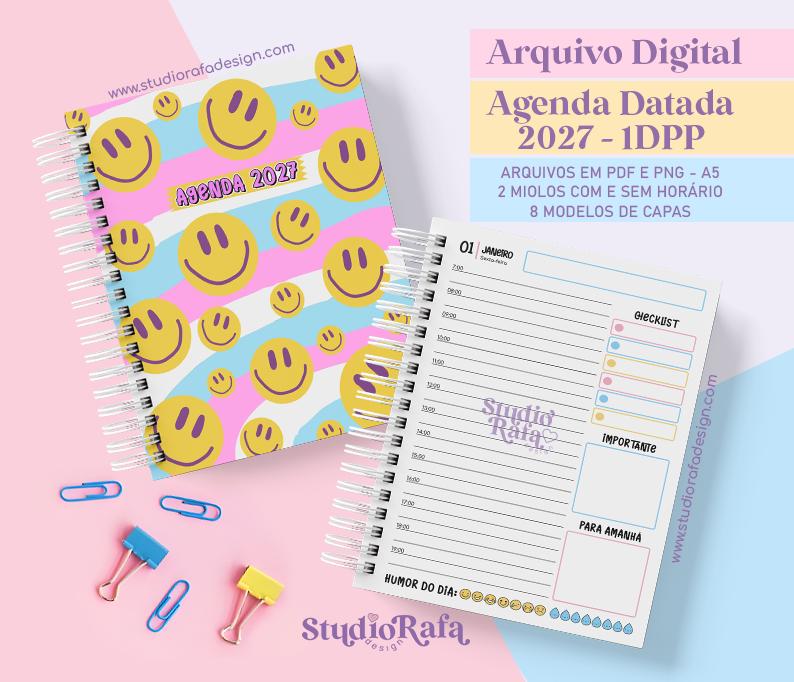 Agenda Datada 2027 Smile - 1DPP (arquivo digital)