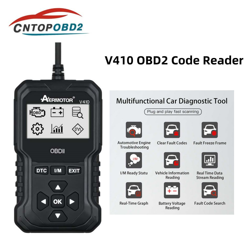 Aermotor V410 Car Code Reader OBD2 Scanner Full System Diagnostic Scan Tools Che