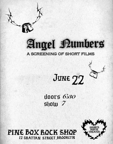 🪉Angel Numbers 🪽
Sunday June 22nd 
Doors at 6:30pm, Show at 7pm 

The 2nd Shorts Movie Theater Pop-Up on the 22nd day of June on the 2nd day of Summer and the 2nd day of Cancer season. I think we are right where we are supposed to be with this one… 

Join us for an evening of short films, red carpet interviews, and movie-making-magic <3 
