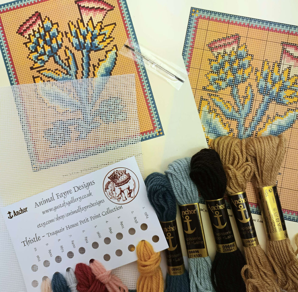 Thumbnail: Thistle Petit Point Kit, Thistle Needlepoint Cushion Kit, Thistle Picture