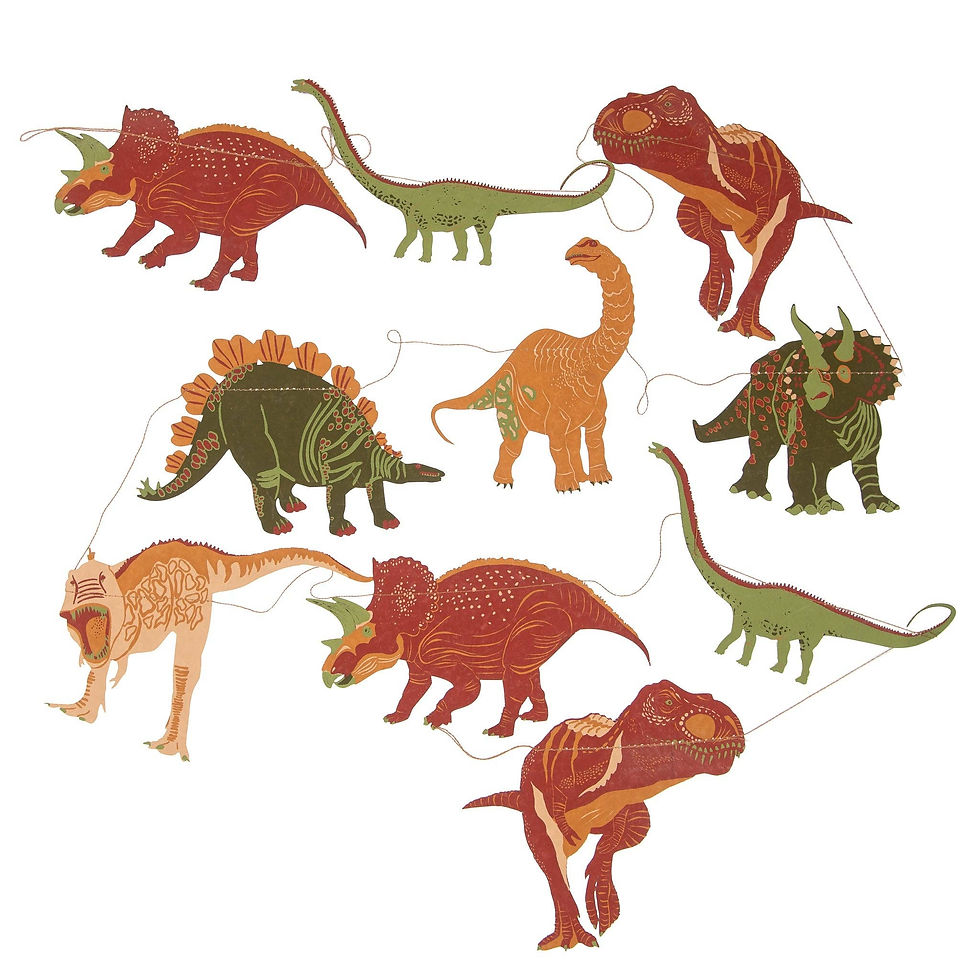 Thumbnail: Dinosaur Screen Printed Garland, East End Press 