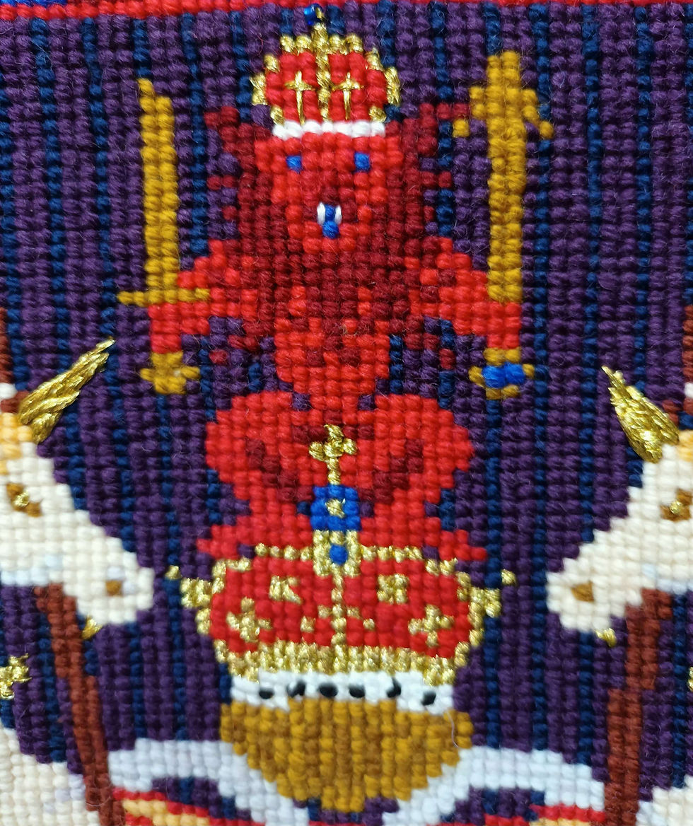 Thumbnail: Scottish Coat of Arms,  Tapestry Kit,  Unicorns, Lion Rampant, Cushion, Picture 