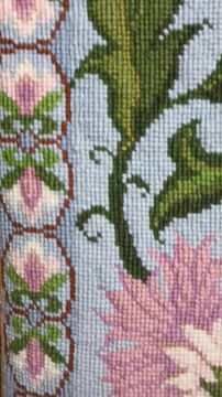 Thumbnail: Blue Carnation Tapestry Cushion Kit, Charted Floral Needlepoint Kit