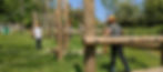 Children playing on the high ropes