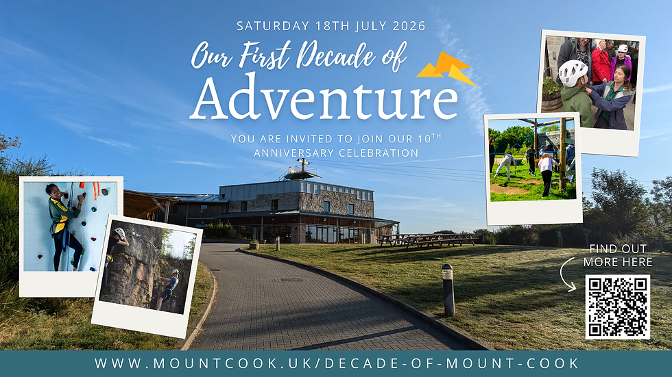 Poster for Mount Cook 10 year anniversary event.