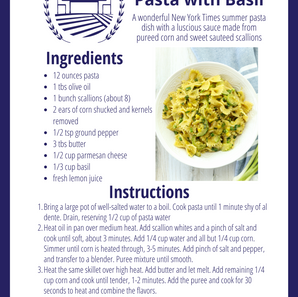 Creamy Corn Pasta with Basil