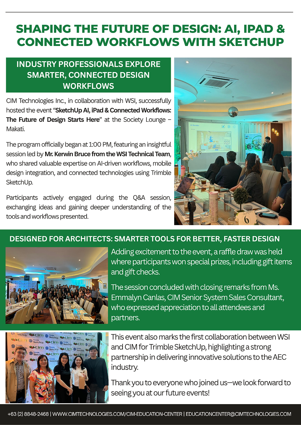 CIM Technologies, Inc. Presents: The Inaugural SketchUp Event