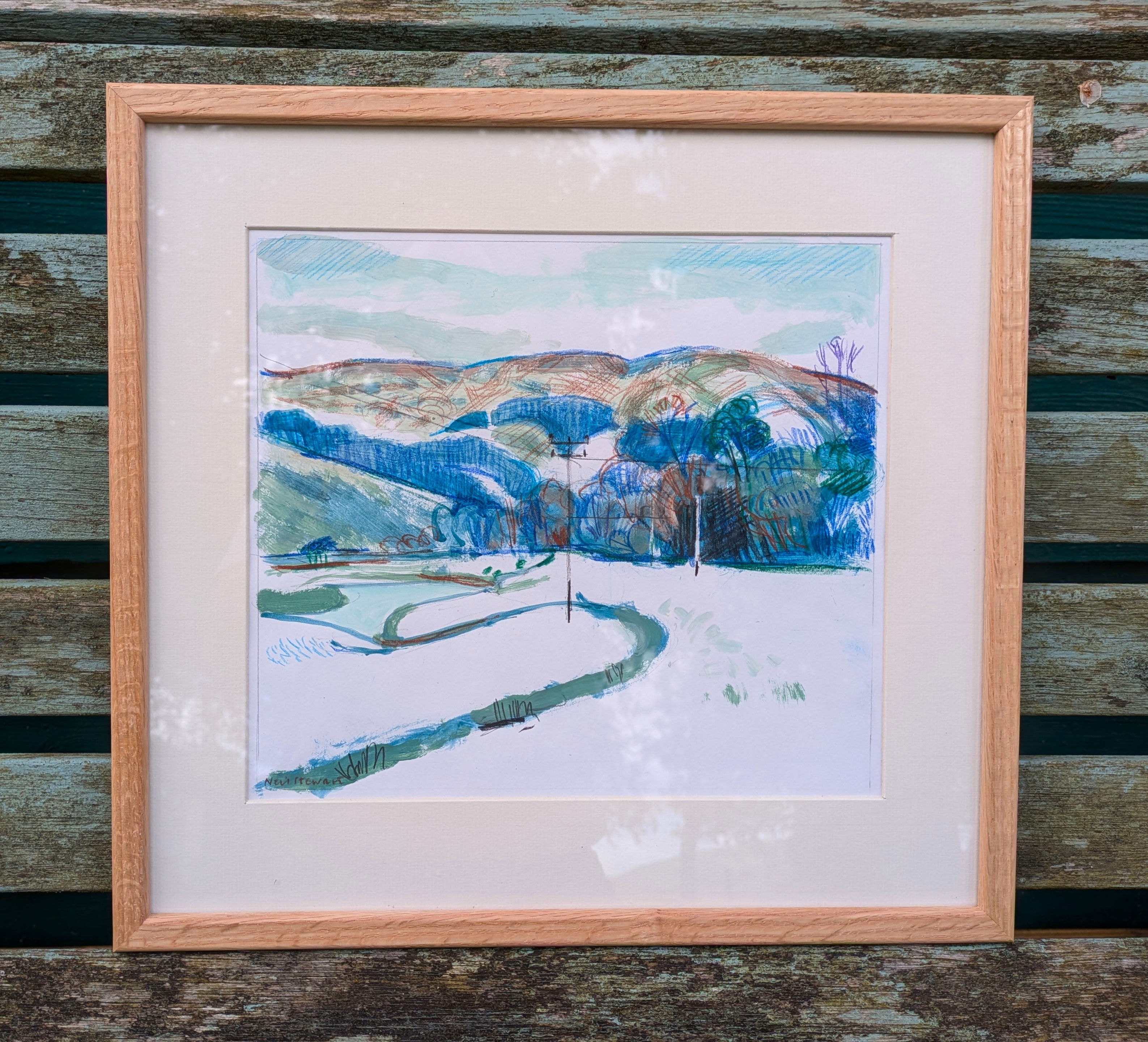 SOLD. Winter Tracks by the Tweed