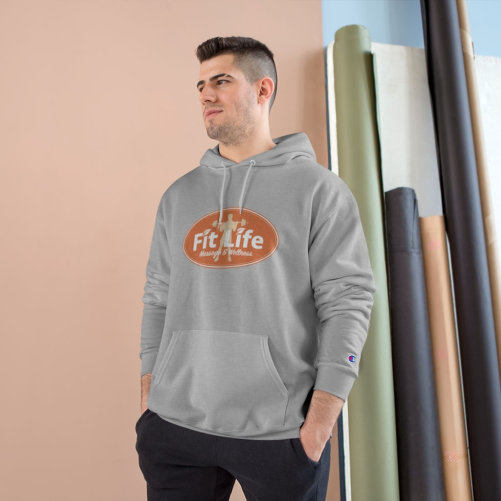 Thumbnail: man wearing grey Champion Hoodie
