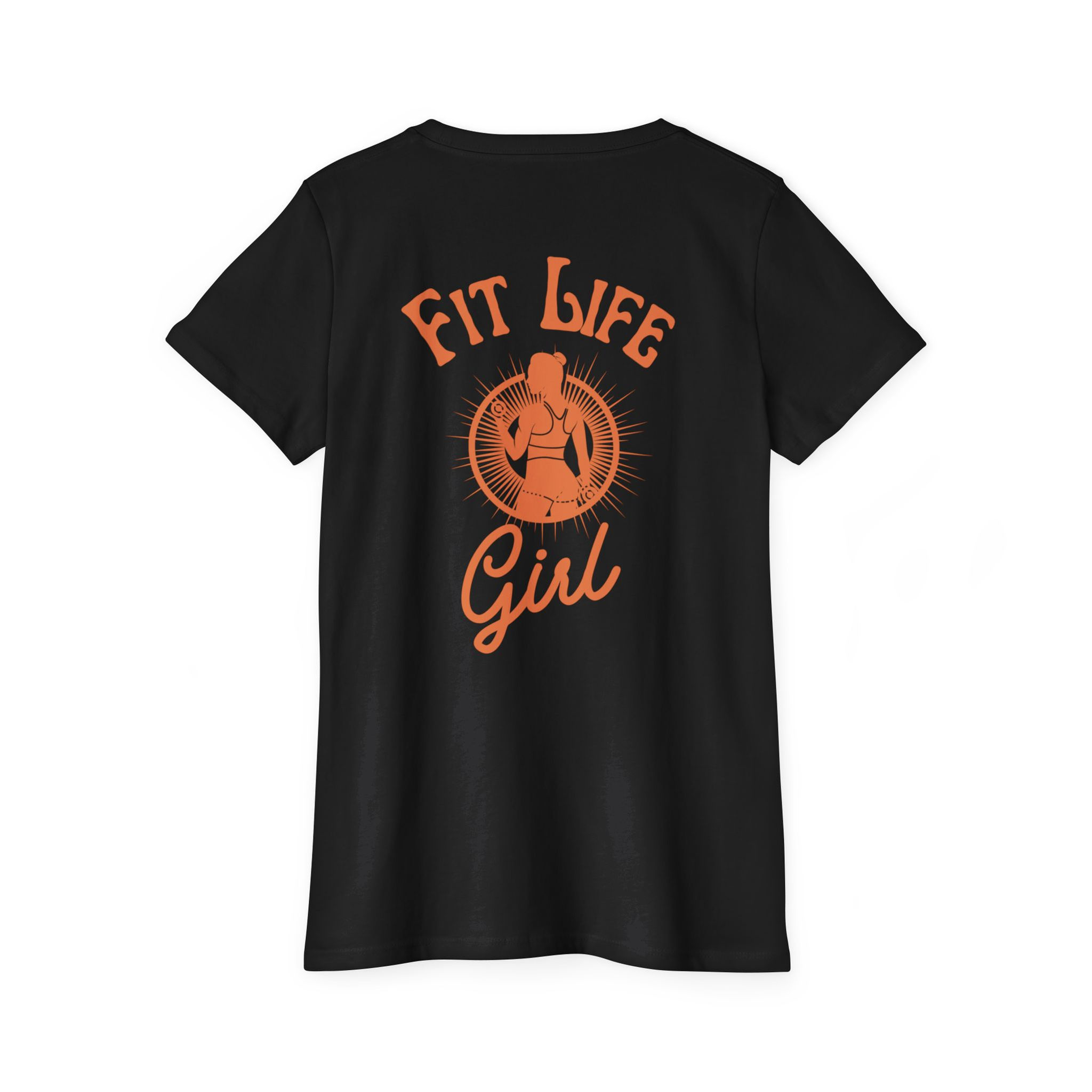 Fit Life Girl Organic T-Shirt - Empowering Fitness Tee for Active Women