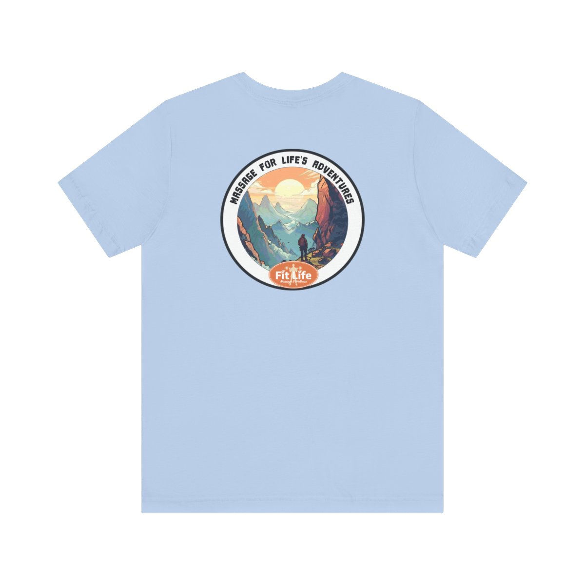 Fit Life , Massage for life's adventures circle design back tshirt