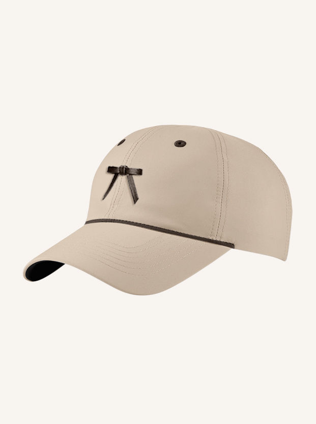 Discover the M.A.M.A. Women's Hightail Hat – The Perfect Blend of Style and Function - Pure White and Brown Bow Cap