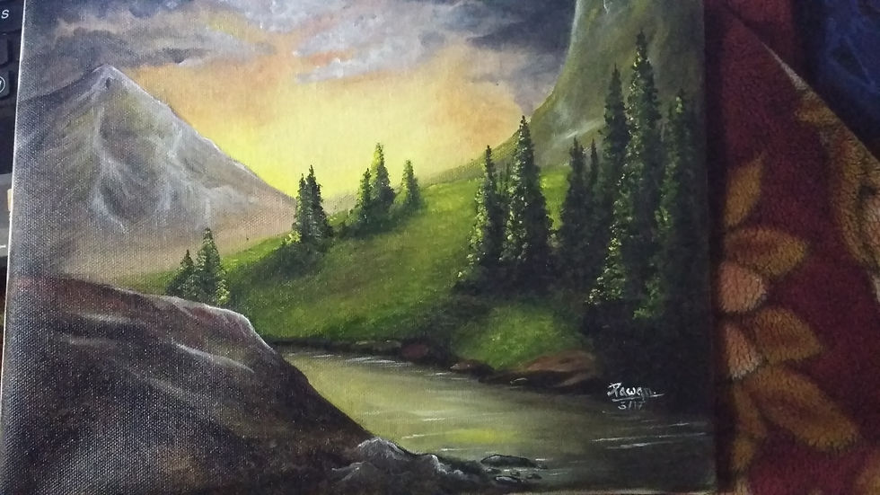 Thumbnail: Sunset oil painting