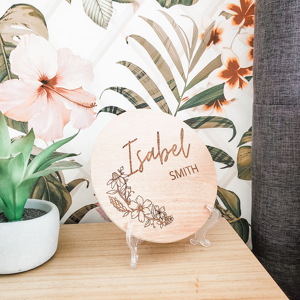Thumbnail: Timber Name Plaques 18cm