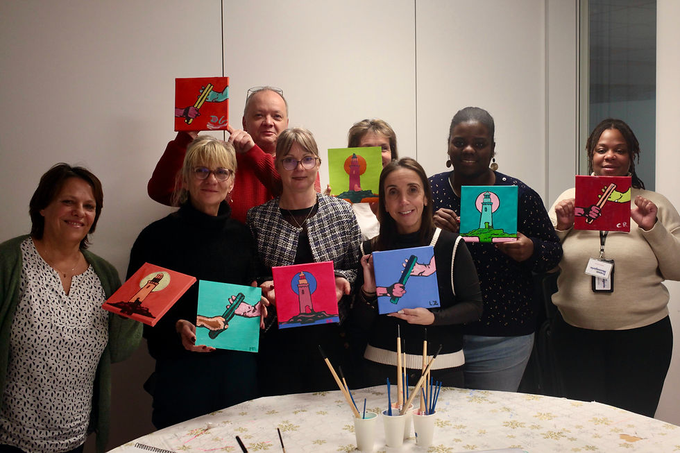 Team building artistique - France Messagerie - Atelier POP ART