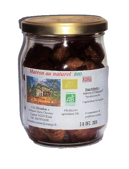 Marron au naturel 3,50€