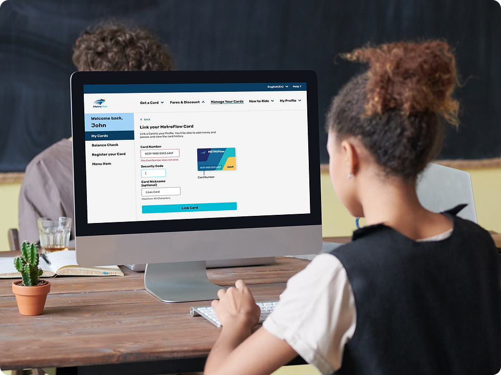 Girl adding a Card on Desktop