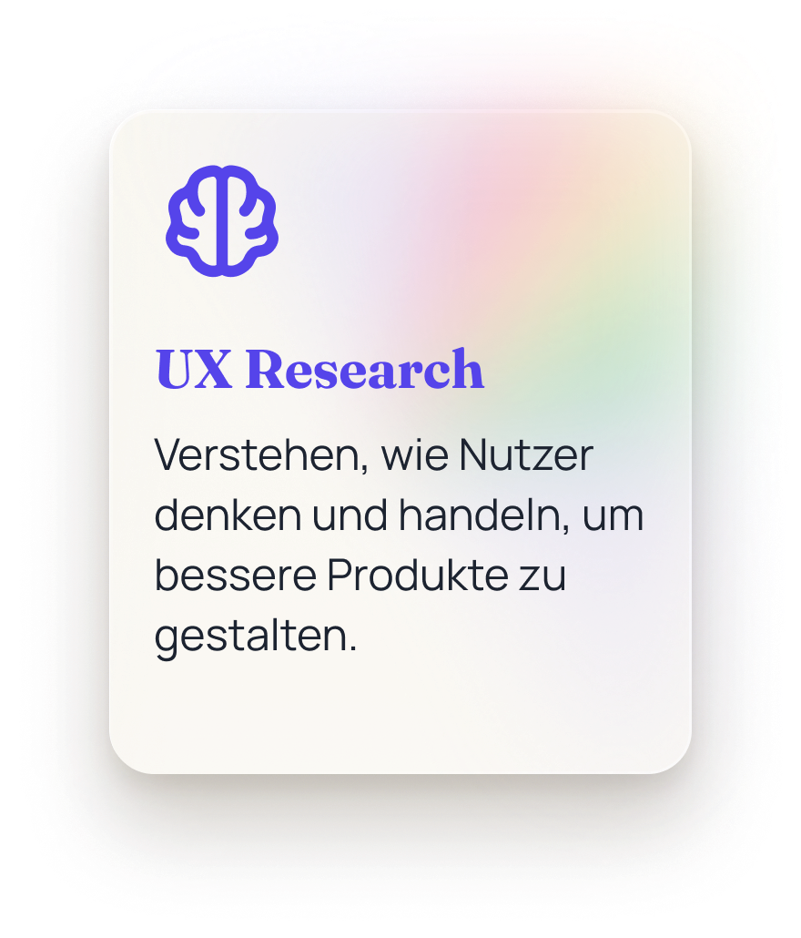 UX Research Verstehen wie Nutzer denken und handeln, u bessere Produkte zu gestalten.