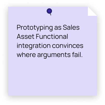 Prototyping as a sales asset, convinces where arguments fail
