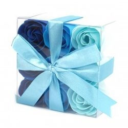 Thumbnail: Box of nine bath roses - SOAP PETALS (Different aromas and colors)