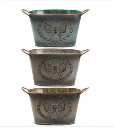 Small Butterfly Oval Planters