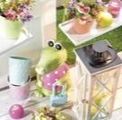 Thumbnail: Colored Ceramic Plant Pot Holders with tone-on-tone relief decoration