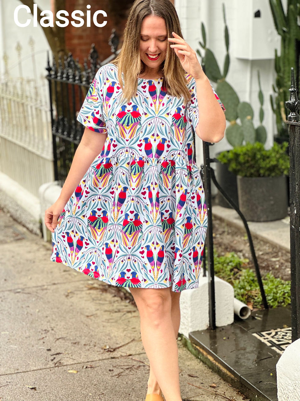 Thumbnail: Lorikeet Love Mint Green Stretch Dress. Size 6-30