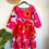 Thumbnail: Handmade Bold Poppies Floral Smock Dress. Size 6-30