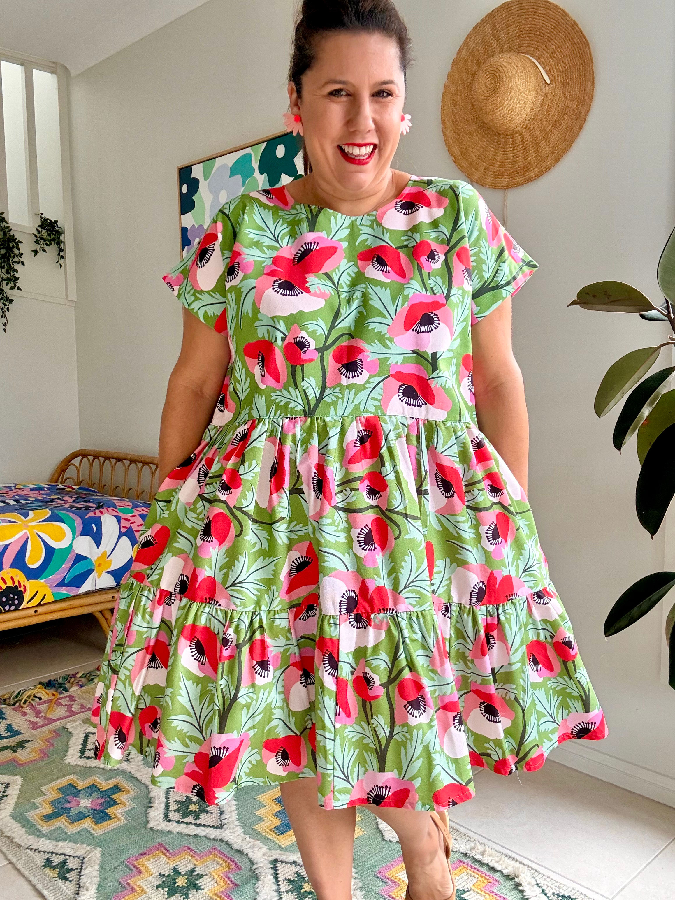 Ready Made Poppy Meadow Smock Dress