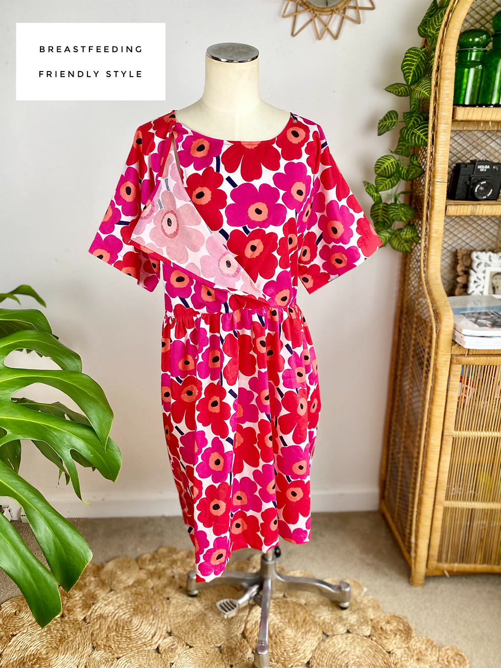 Thumbnail: Aboriginal Art Print Warlu Way Water Dreaming Smock Dress. Size 6-30