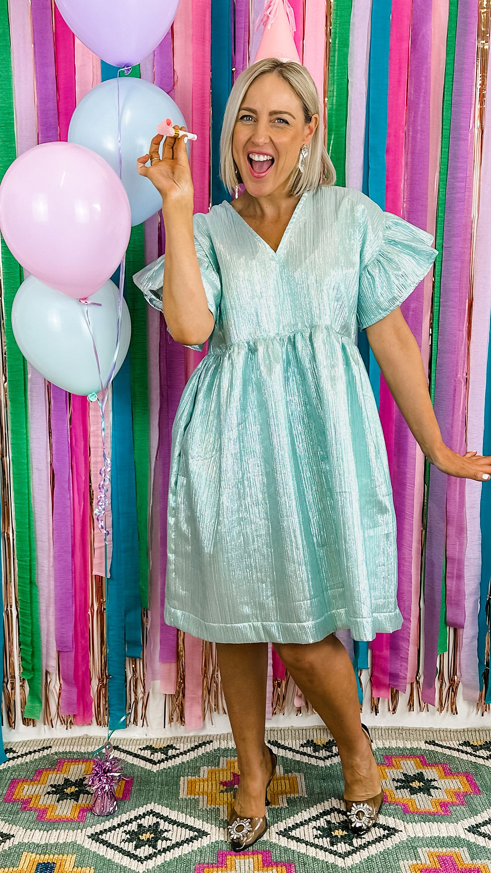 Thumbnail: Sparkly Party Smock Dresses. Size 6-30