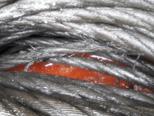 Crane wire damaged- stevedores' mishandling? 