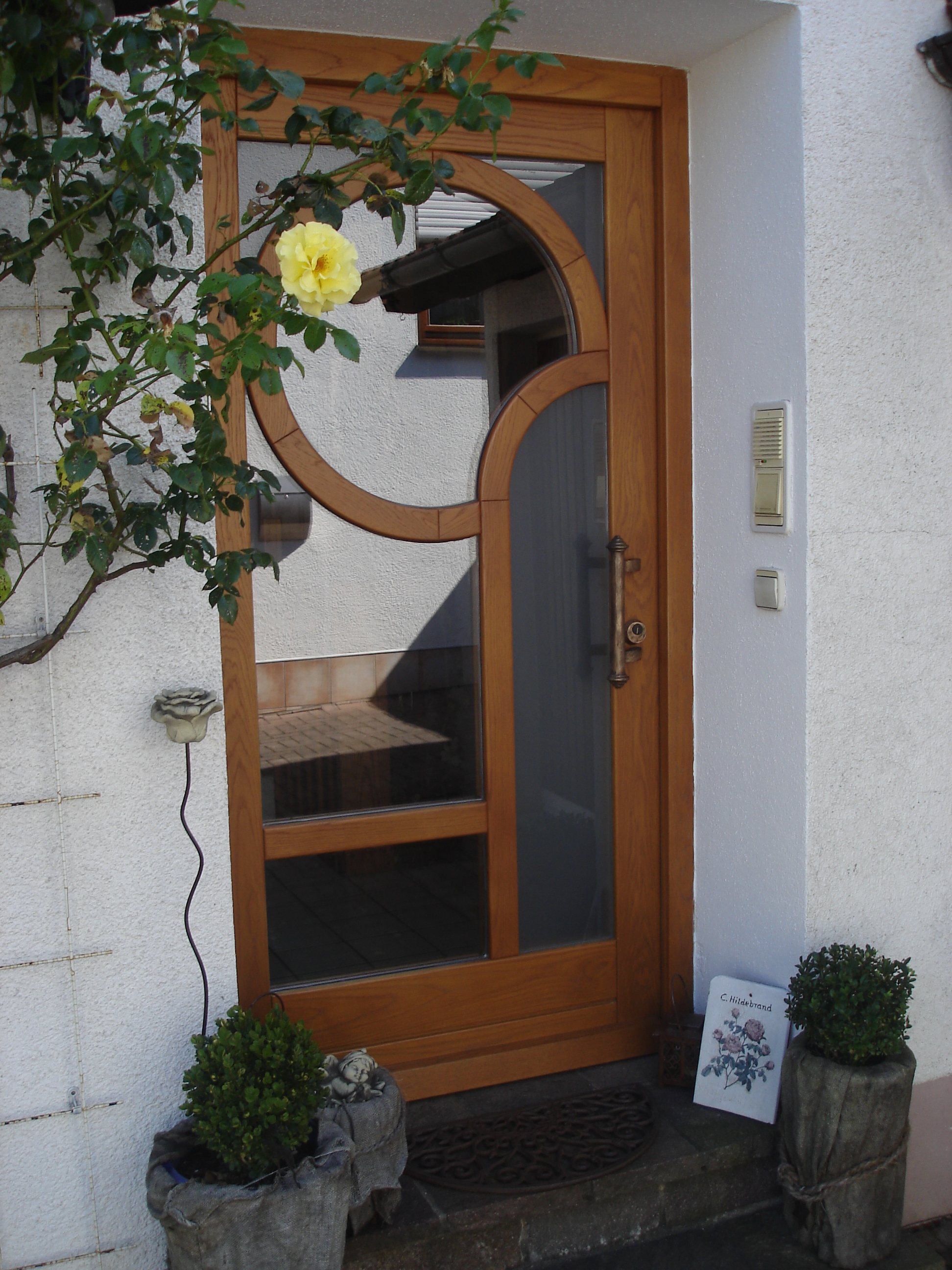 Haustürelement Eiche lackiert
