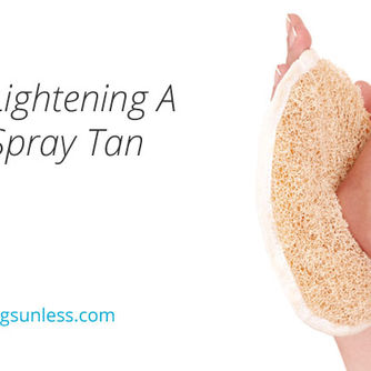 How to lighten a spray tan