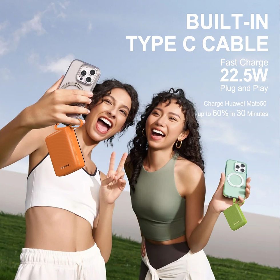 Thumbnail: Orashare PM20C Mini Powerbank 20000mAh Built in Type-C Cable 22.5W Fast Charge U