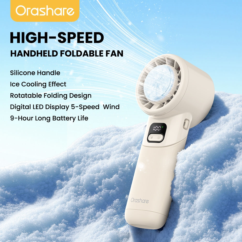 Orashare HF13C High Speed Foldable Portable Fan 4000mAh With Refrigeration Cooli
