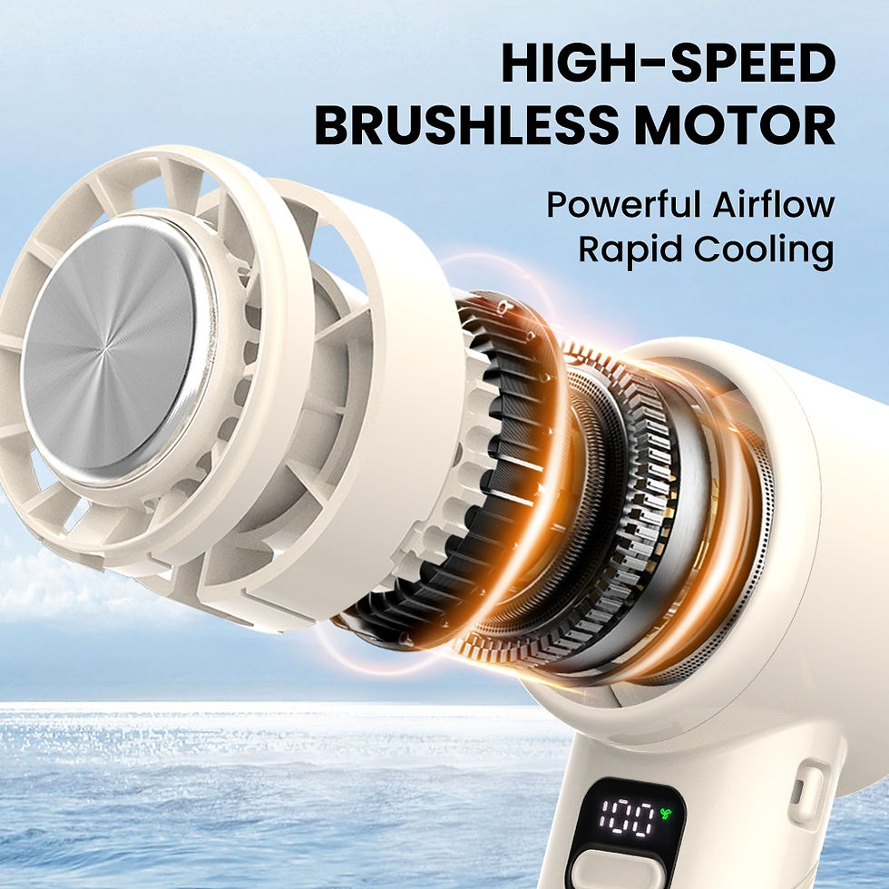 Thumbnail: Orashare HF13C High Speed Foldable Portable Fan 4000mAh With Refrigeration Cooli