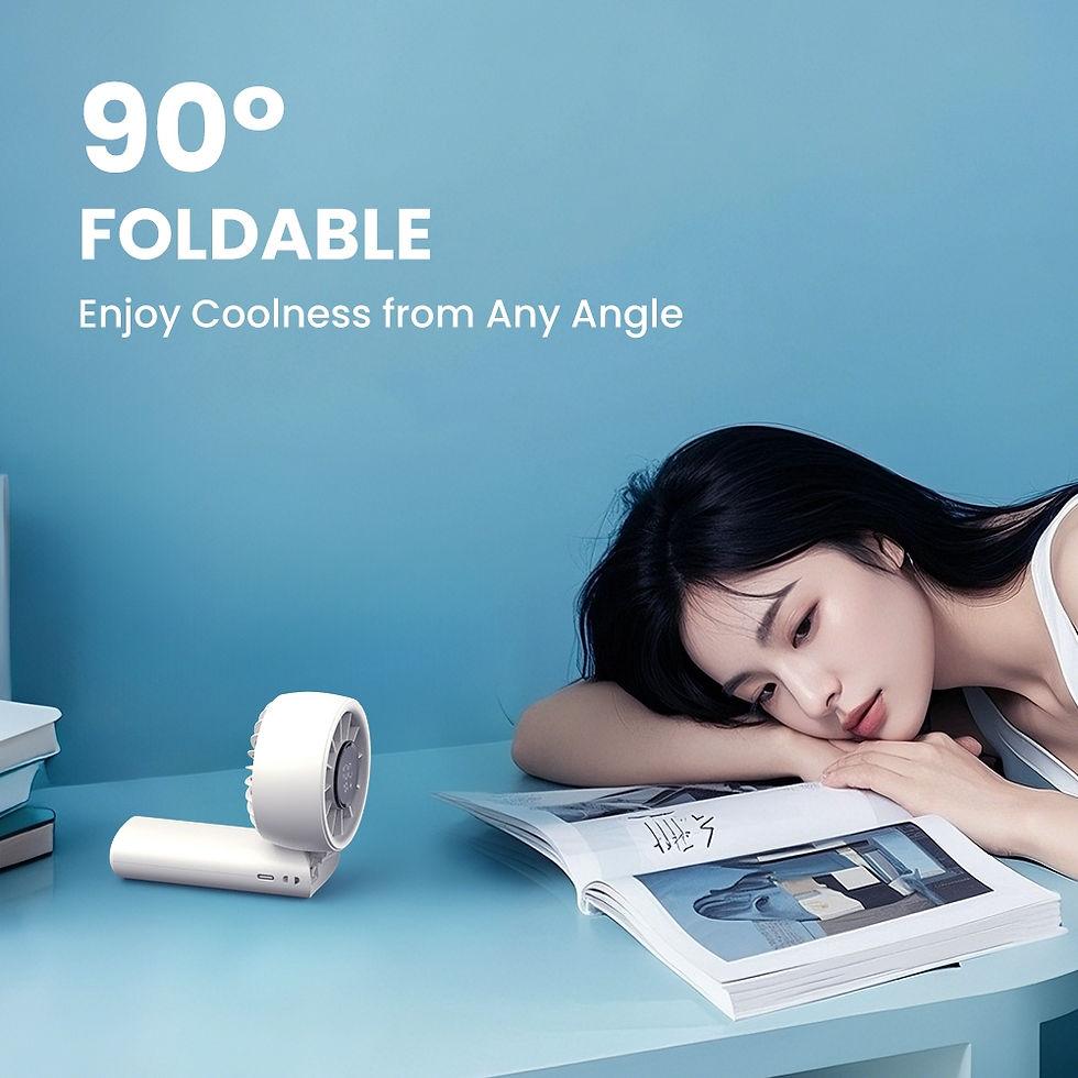Thumbnail: Orashare HF16 Handheld Foldable Fan Portable 4000mAh 8H USB Rechargeable 4 Speed