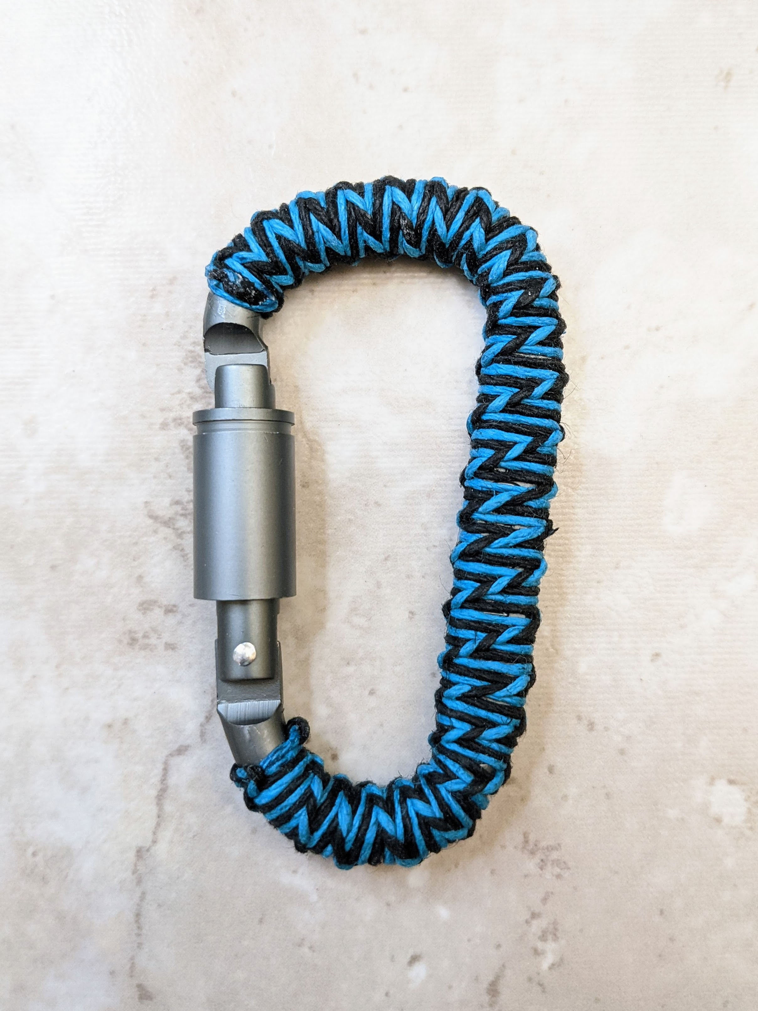 "Rainstorm" Hemp-Braided 3" Carabiner