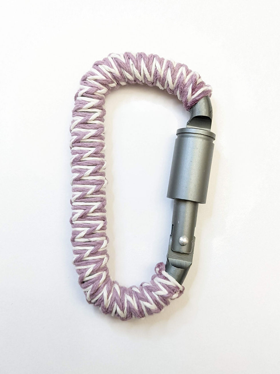 Thumbnail: "Lavender & White" Hemp-Braided 3" Carabiner